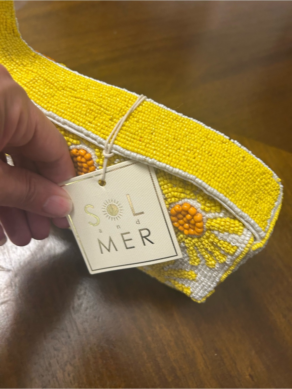 NWT SOL and MER Daisy 🌼 beaded handbag. - Picture 15 of 16